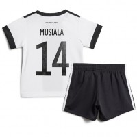 Deutschland Jamal Musiala #14 Fußballbekleidung Heimtrikot Kinder WM 2022 Kurzarm (+ kurze hosen)